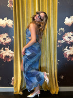 Denim Patchwork Midi Dress