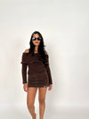 Brown Suede Mini Skirt