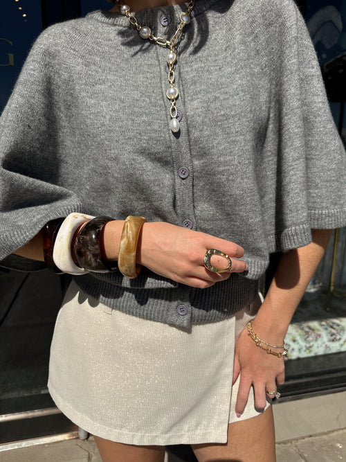 Earl Grey Knit Capelet Sweater