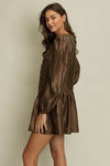 Espresso Button Down Mini Dress