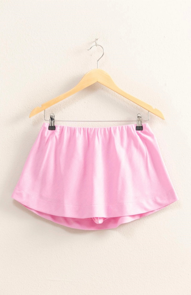 Bubblegum Pink Mini Skort