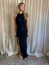Navy Seaside Halter Dress