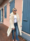 Cream Faux Fur Coat