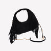 Black Suede Fringe Purse