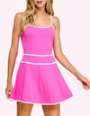 Hot Pink Contrast Athletic Dress