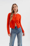 Gwen Red Cardigan Sweater