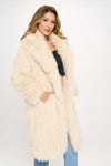 Cream Faux Fur Coat