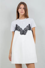 Reagan White Faux Leather Dress