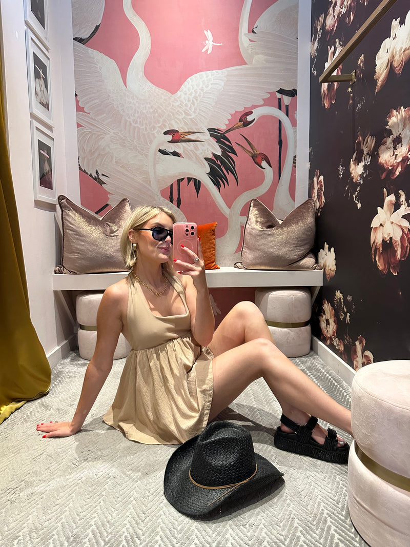 Taupe Babydoll Romper