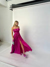 Magenta Pleated Gown