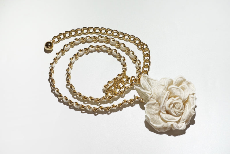 Gold Chain and Flower Belt