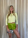 Key Lime Sequin Mini Short