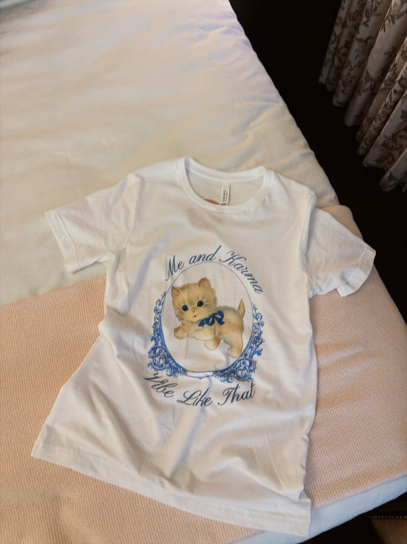 Karma Vintage Cat Tee