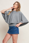 Earl Grey Knit Capelet Sweater