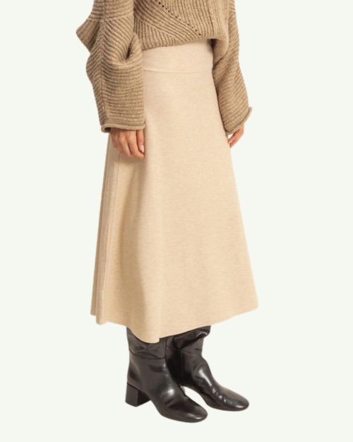 Colette Beige Midi Skirt