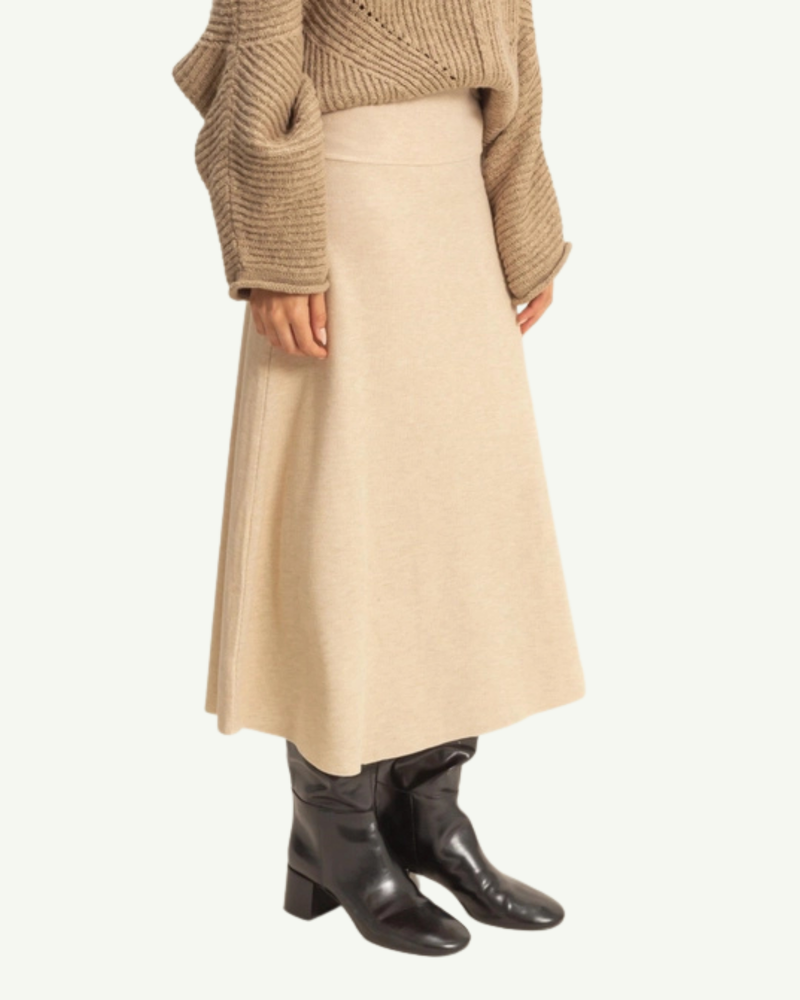 Colette Beige Midi Skirt