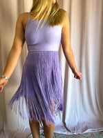 Lavender Fringe Short Set