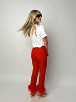 Red Feather Pants