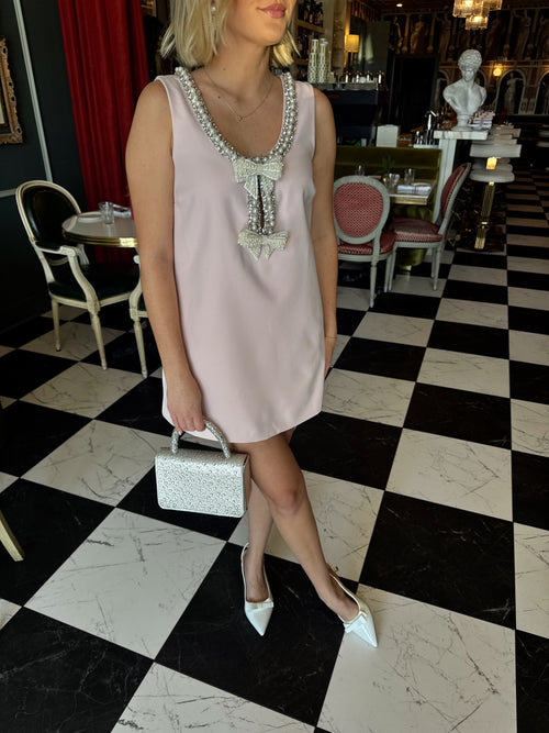 Clarice Blush Rhinestone Dress
