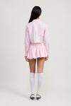 Hallie Pink Poplin Mini Skort