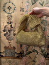 Gold Rhinestone Bow Top Purse