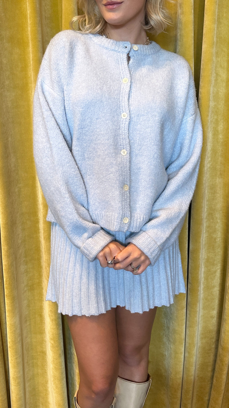 Baby Blue Oversized Cardigan