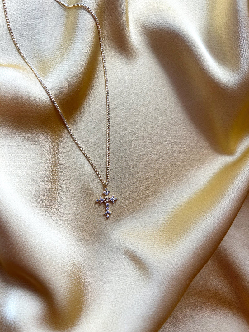 Rose Cross Necklace