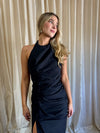 Navy Seaside Halter Dress
