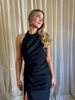 Navy Seaside Halter Dress