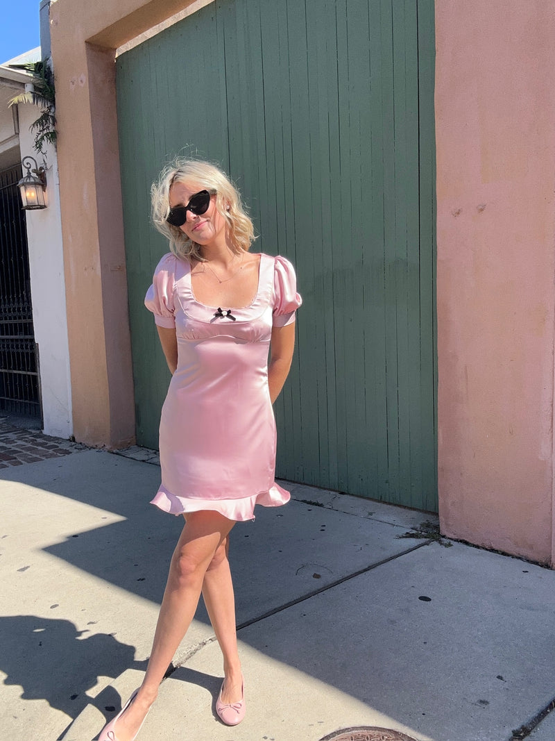 Sabrina Pink Babydoll Dress