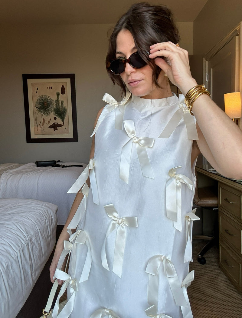 Snowdrop Bow Midi Dress