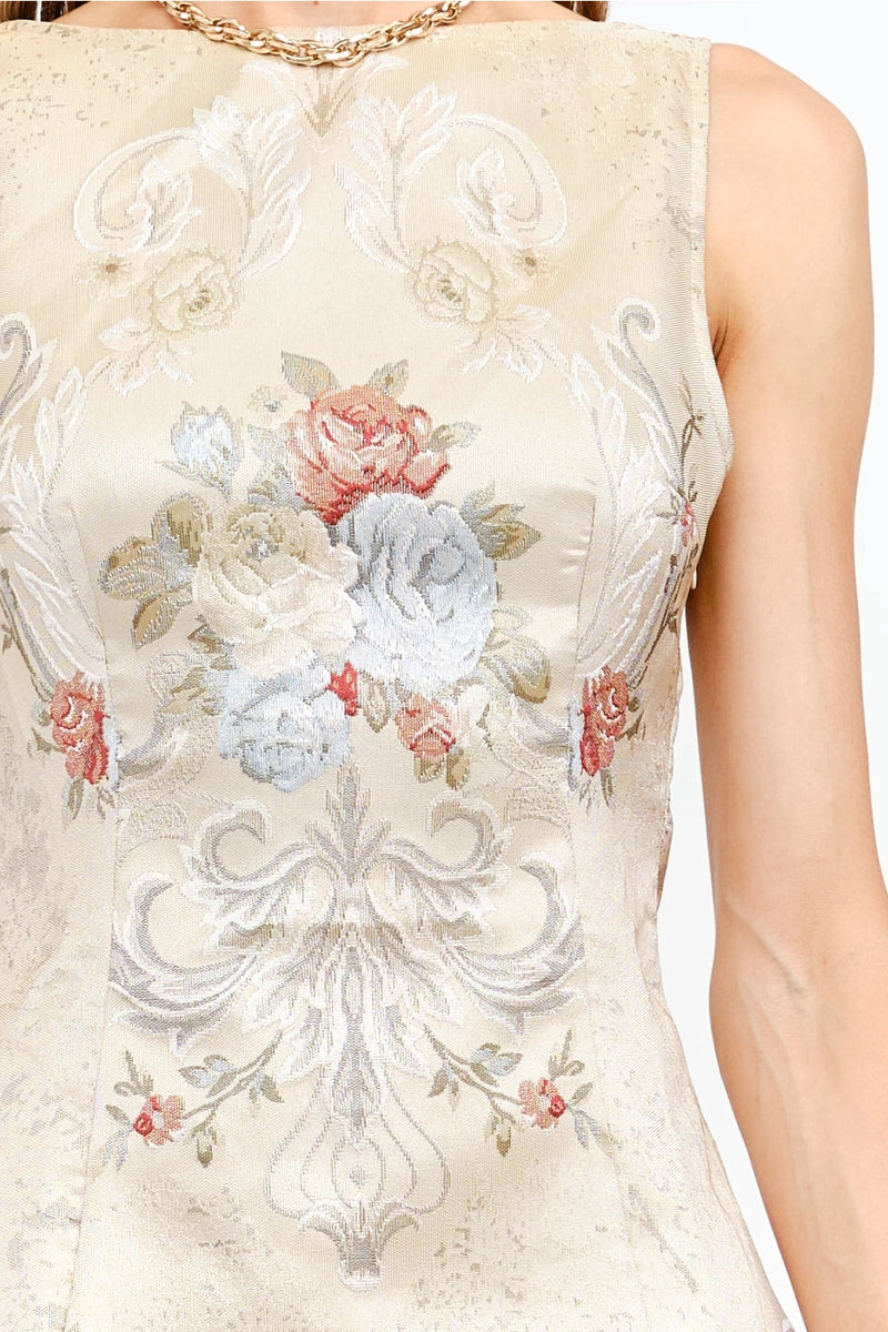 Vintage Floral Mini Dress