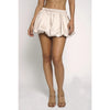 Champagne Satin Bubble Mini Skirt