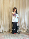 Britney Black Sequin Bias Skirt