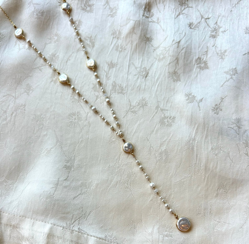 Pearl Drop Down Necklace