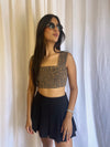 Black Pleated Mini Skort