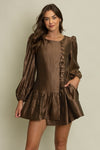 Espresso Button Down Mini Dress