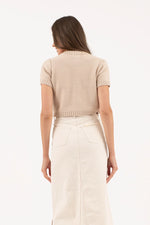 Milly Taupe Short Sleeve Cardi