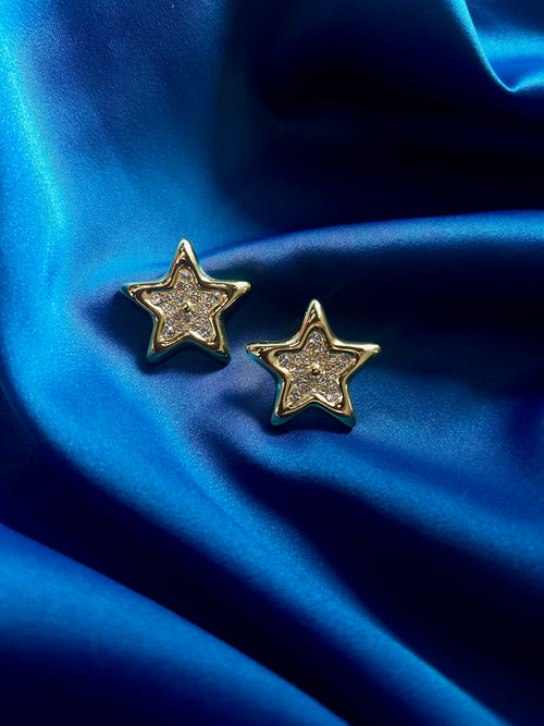 Rhinestone Star Stud Earrings
