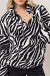Zebra Half Zip Pullover
