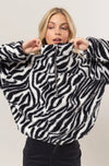 Zebra Half Zip Pullover