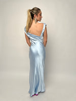 Ella Blue Cowl Neck Gown