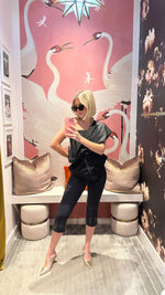 Black Slim Capri Pants