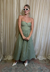 Light Olive Twist Front Maxi Dress