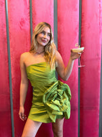 Green Flower Cocktail Dress