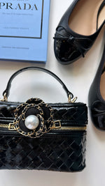 Mini Black Top Handle Purse