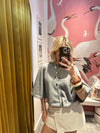Earl Grey Knit Capelet Sweater