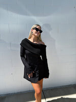 Izzy Black Blazer Dress