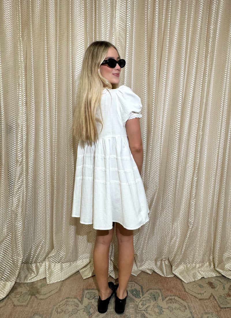 Red Ribbon & Lace Babydoll Dress