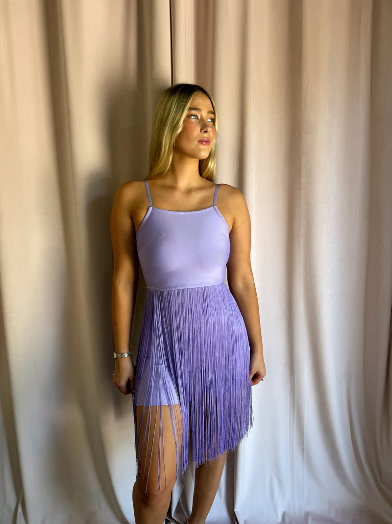 Lavender Fringe Short Set